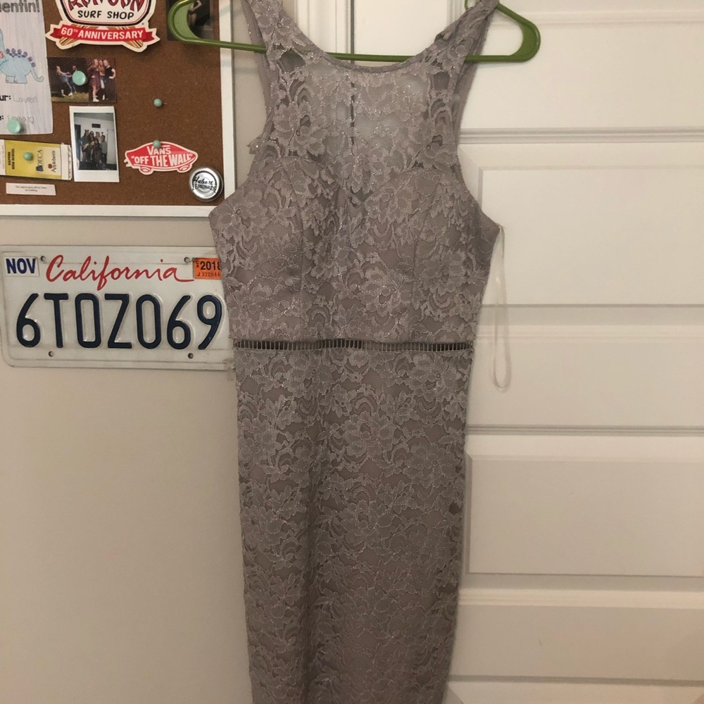 Silver homecoming dress